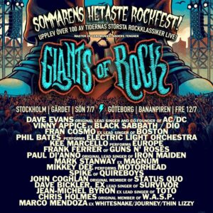 Dave Evans rocking Europe in the GIANTS of ROCK FEST and Featured in the “GOOD TIMES” Magazine