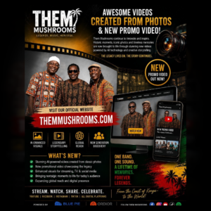 Them Mushrooms Revive Their Timeless Legacy Through Powerful New AI-Driven Videos & Cinematic Visual Storytelling !