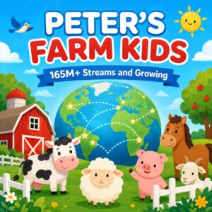 Peter’s Farm Keeps Growing as Children Worldwide Embrace the Music, Stories and Farmyard Adventures. Over 165M Streams on accross all networks and growing!