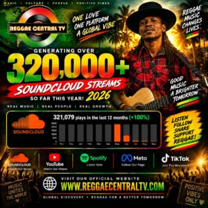 Reggae Central Records Gets a SoundCloud Turbocharge with OVER 320,000 Streams so far this year, as Global Discovery and Streaming Momentum Accelerate!